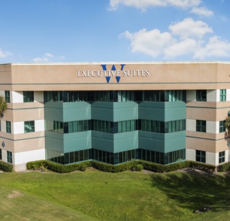 Aerial view of the W Executive Suites St. Lucie West building